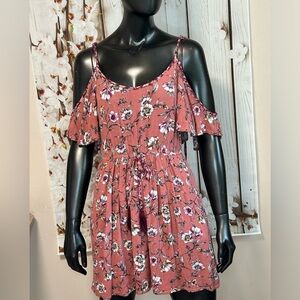 #0310 Xhilaation Women’s Burnt Pink Off ShoulderDress